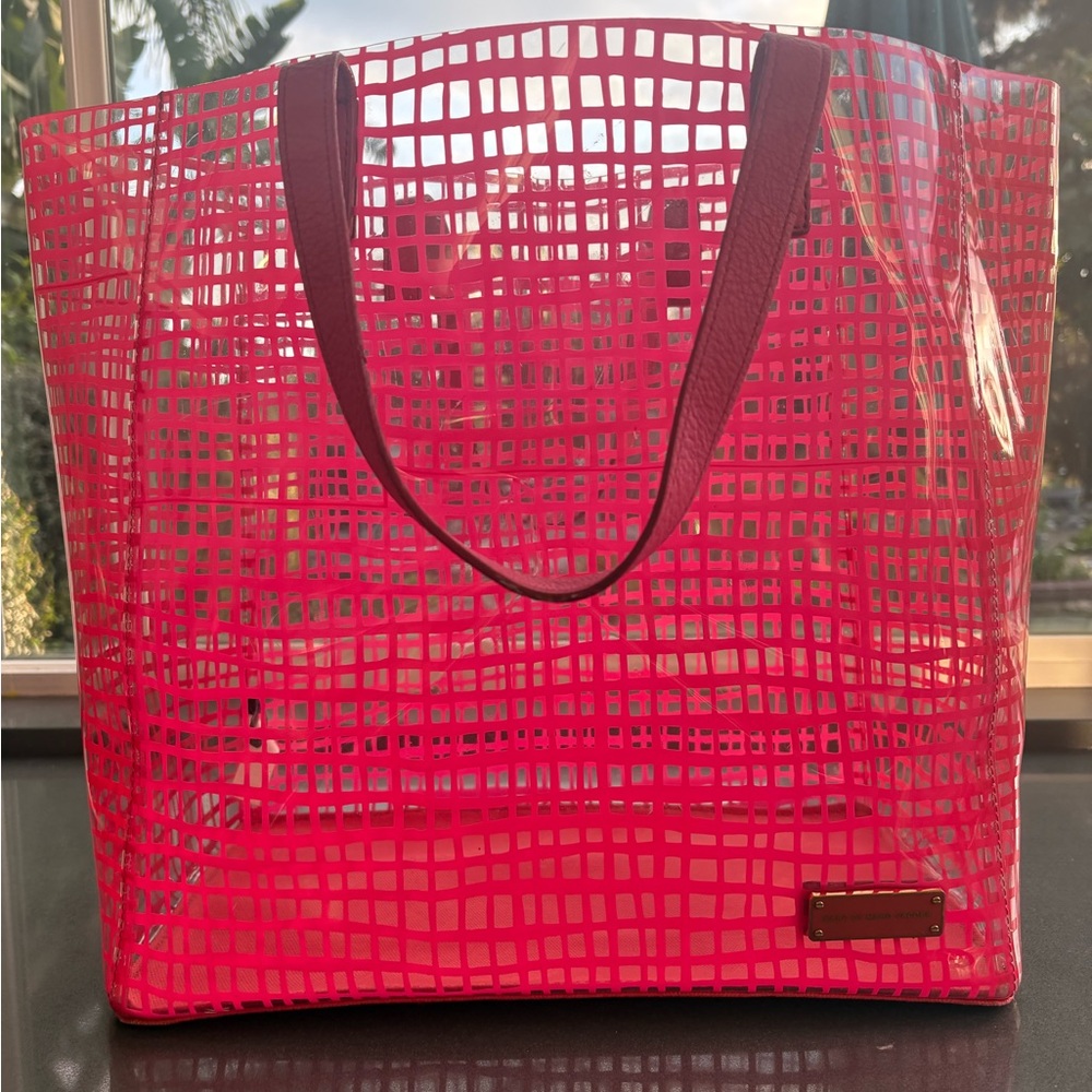 Marc by Marc Jacobs Pink Grid PVC Tote